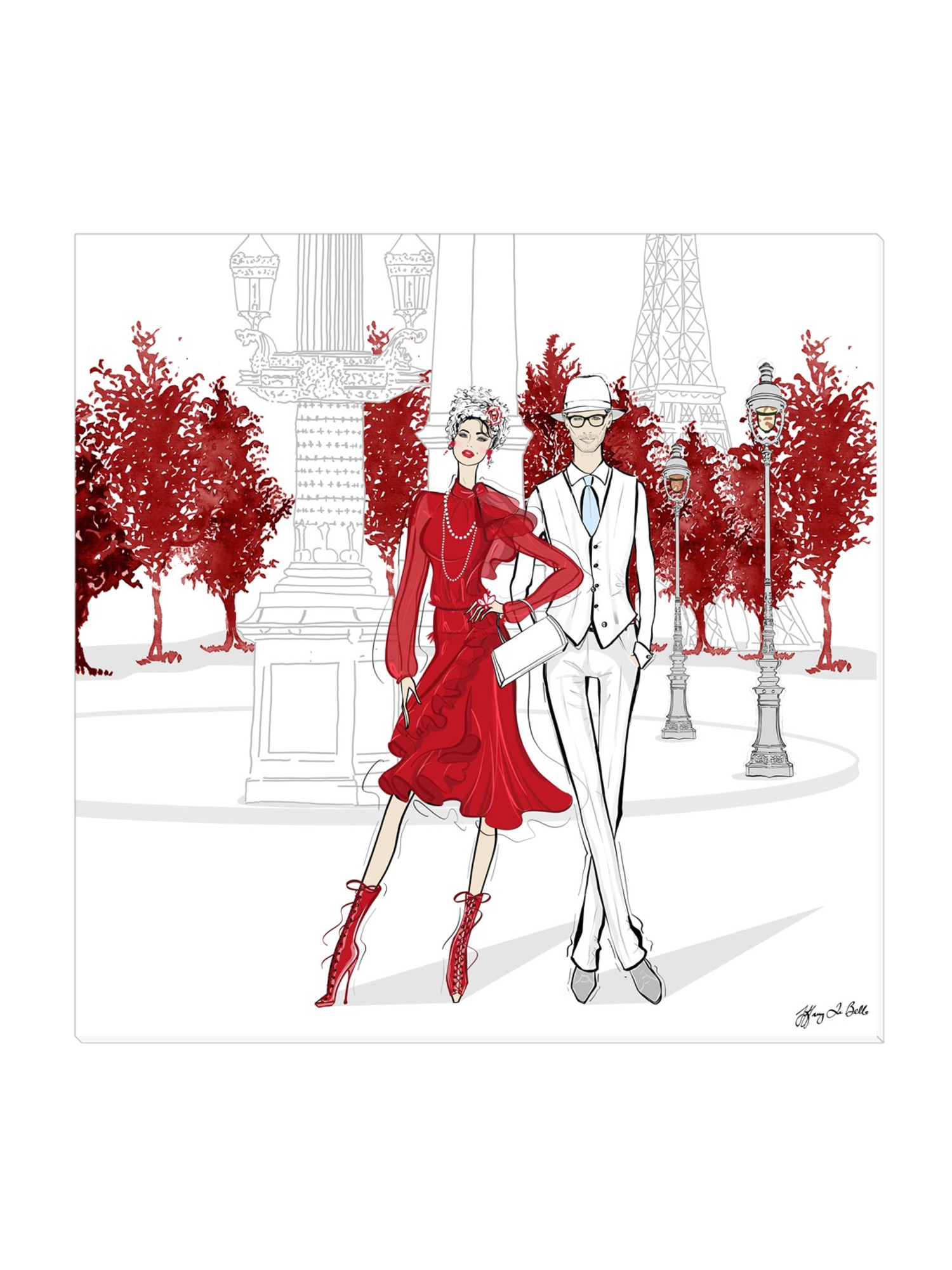 Giambattista Valli Paris - Illustration - Canvas Gallery Print - Unframed or Framed - Tiffany La Belle