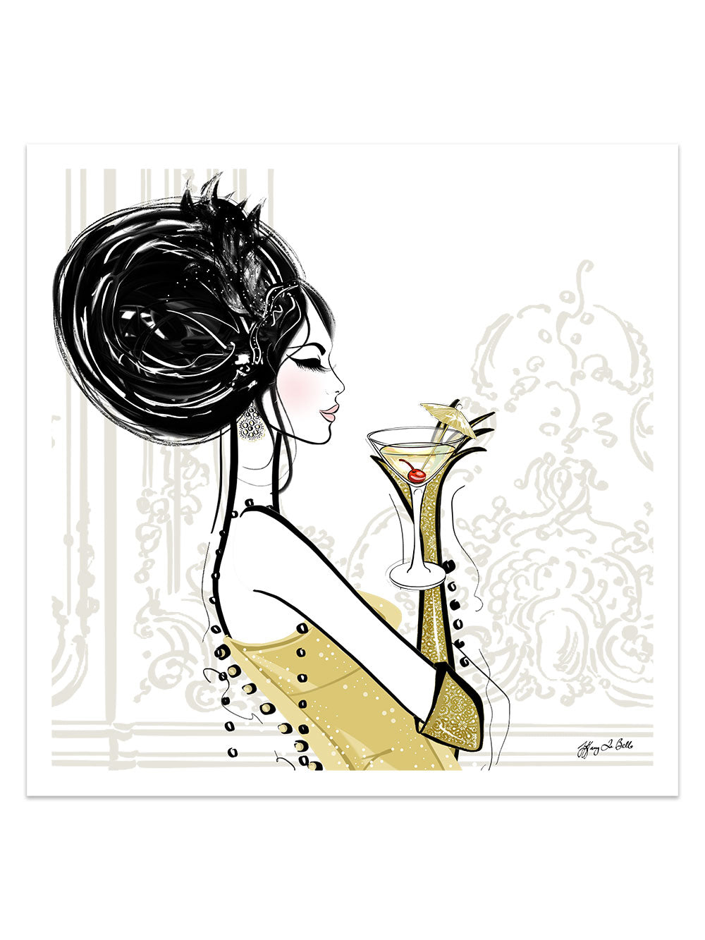 Cocktail Hour - Illustration - Limited Edition Print - Tiffany La Belle