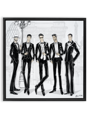 Mens Fashion Week - Illustration - Canvas Gallery Print - Unframed or Framed - Tiffany La Belle