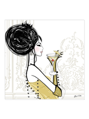 Cocktail Hour - Illustration - Canvas Gallery Print - Unframed or Framed - Tiffany La Belle