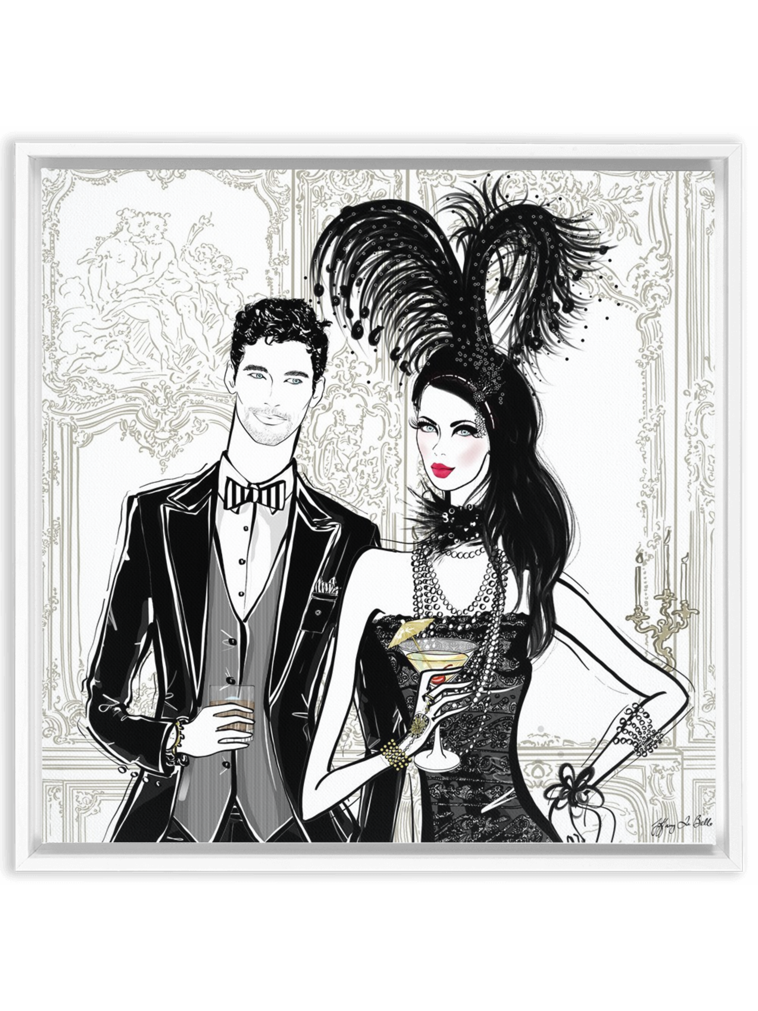 Friday Extravaganza - Illustration - Canvas Gallery Print - Unframed or Framed - Tiffany La Belle
