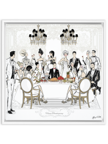 Happy Thanksgiving - Illustration - Canvas Gallery Print - Unframed or Framed - Tiffany La Belle