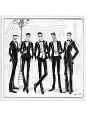 Mens Fashion Week - Illustration - Canvas Gallery Print - Unframed or Framed - Tiffany La Belle