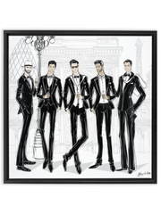 Mens Fashion Week - Illustration - Canvas Gallery Print - Unframed or Framed - Tiffany La Belle