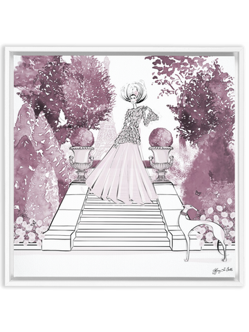 Parisienne Mulberry Garden - Illustration - Canvas Gallery Print - Unframed or Framed - Tiffany La Belle