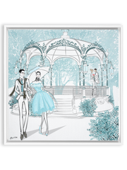 Young Lovers - Illustration - Canvas Gallery Print - Unframed or Framed - Tiffany La Belle