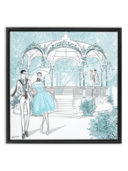 Young Lovers - Illustration - Canvas Gallery Print - Unframed or Framed - Tiffany La Belle