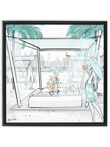 Beach Life Dubai - Illustration - Canvas Gallery Print - Unframed or Framed - Tiffany La Belle
