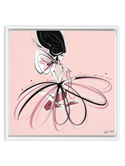 For the Love of Pearls in Pink - Illustration - Canvas Gallery Print - Unframed or Framed - Tiffany La Belle