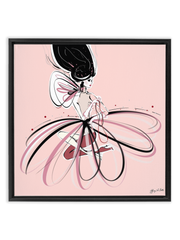 For the Love of Pearls in Pink - Illustration - Canvas Gallery Print - Unframed or Framed - Tiffany La Belle