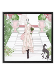Parisienne Floral - Illustration - Canvas Gallery Print - Unframed or Framed - Tiffany La Belle