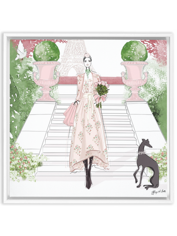 Parisienne Floral - Illustration - Canvas Gallery Print - Unframed or Framed - Tiffany La Belle