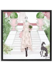 Parisienne Floral - Illustration - Canvas Gallery Print - Unframed or Framed - Tiffany La Belle