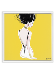 Quite Shy - Illustration - Canvas Gallery Print - Unframed or Framed - Tiffany La Belle