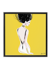 Quite Shy - Illustration - Canvas Gallery Print - Unframed or Framed - Tiffany La Belle