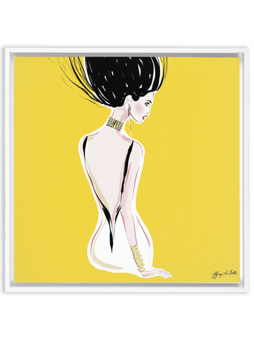 Quite Shy - Illustration - Canvas Gallery Print - Unframed or Framed - Tiffany La Belle