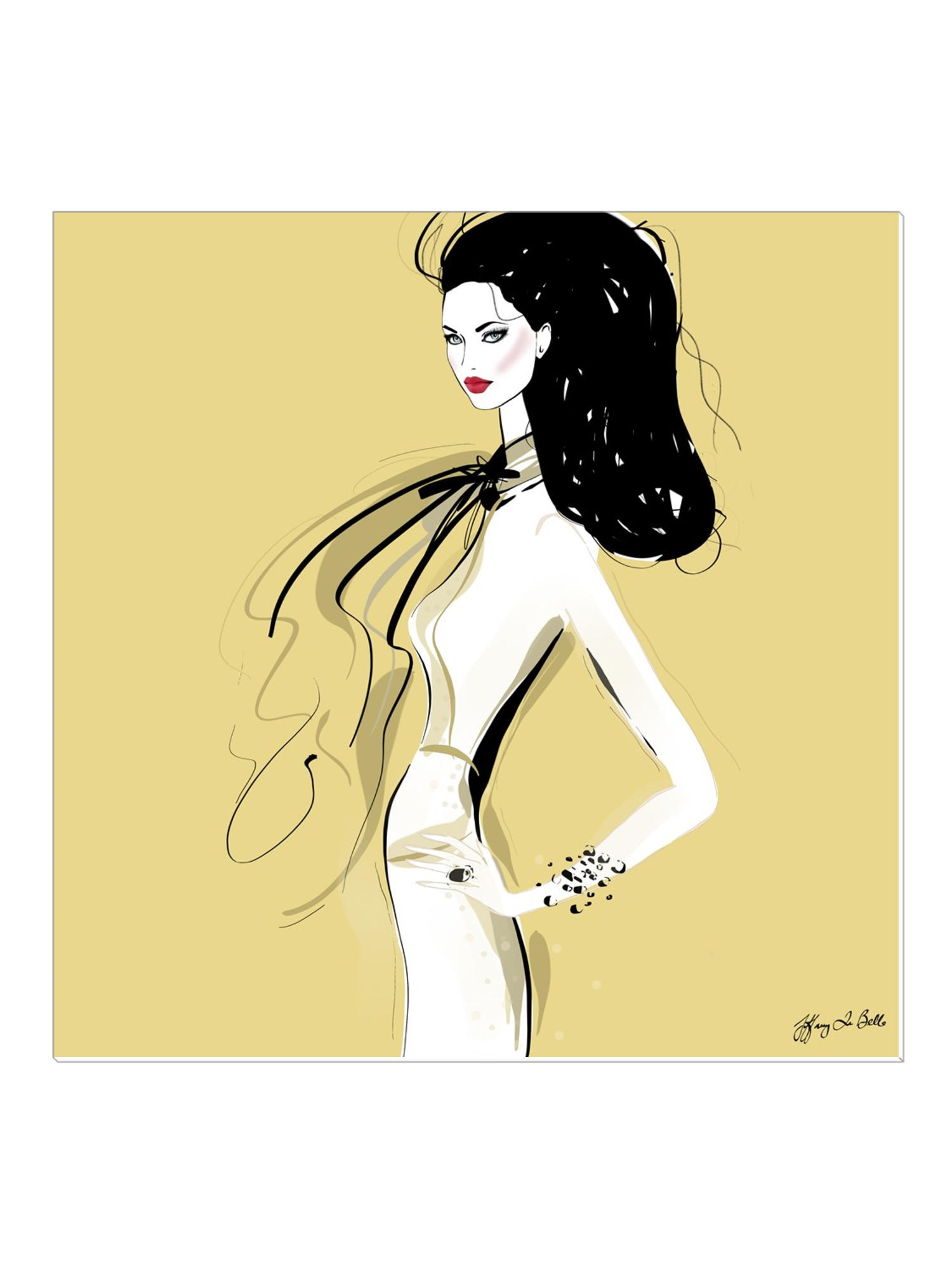She's All Style - Illustration - Canvas Gallery Print - Unframed or Framed - Tiffany La Belle