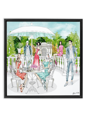 Garden Party - Illustration - Canvas Gallery Print - Unframed or Framed - Tiffany La Belle