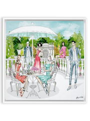 Garden Party - Illustration - Canvas Gallery Print - Unframed or Framed - Tiffany La Belle