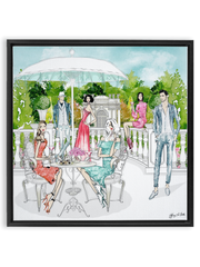 Garden Party - Illustration - Canvas Gallery Print - Unframed or Framed - Tiffany La Belle