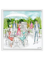 Garden Party - Illustration - Canvas Gallery Print - Unframed or Framed - Tiffany La Belle