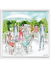 Garden Party - Illustration - Canvas Gallery Print - Unframed or Framed - Tiffany La Belle