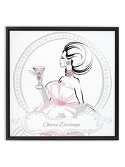 Cheers Darlings - Illustration - Canvas Gallery Print - Unframed or Framed - Tiffany La Belle