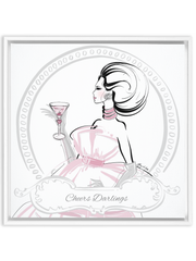 Cheers Darlings - Illustration - Canvas Gallery Print - Unframed or Framed - Tiffany La Belle