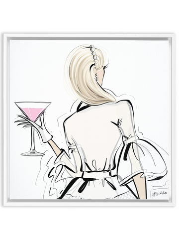 Dior Cocktails - Illustration - Canvas Gallery Print - Unframed or Framed - Tiffany La Belle