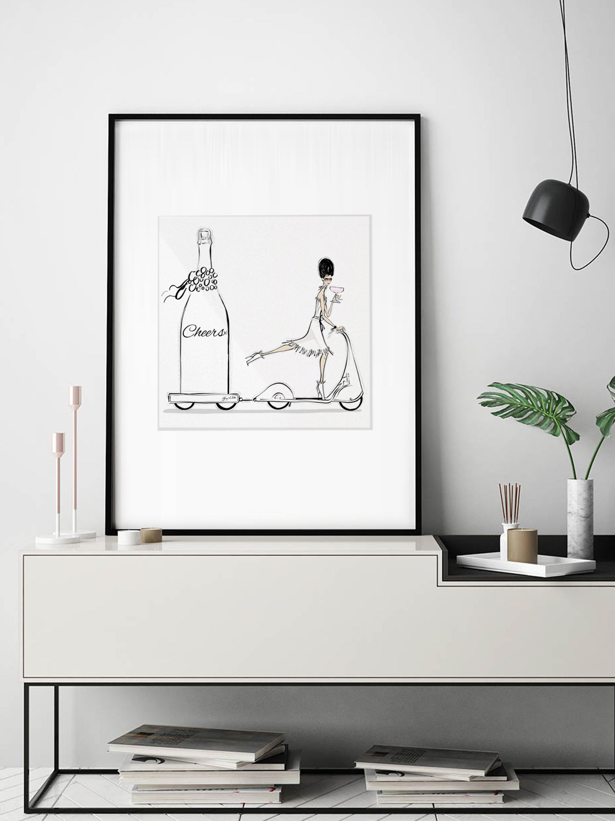 Cheers on Wheels - Illustration - Limited Edition Print - Tiffany La Belle