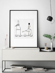 Cheers on Wheels - Illustration - Limited Edition Print - Tiffany La Belle
