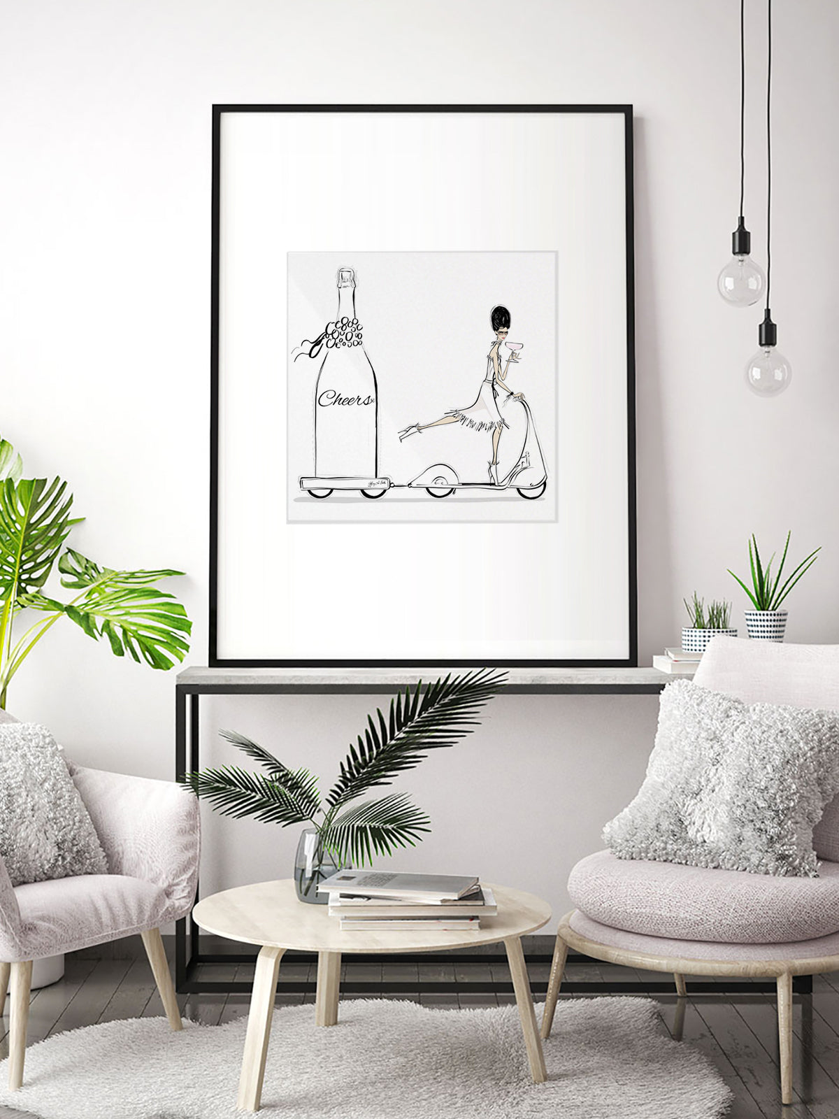 Cheers on Wheels - Illustration - Limited Edition Print - Tiffany La Belle