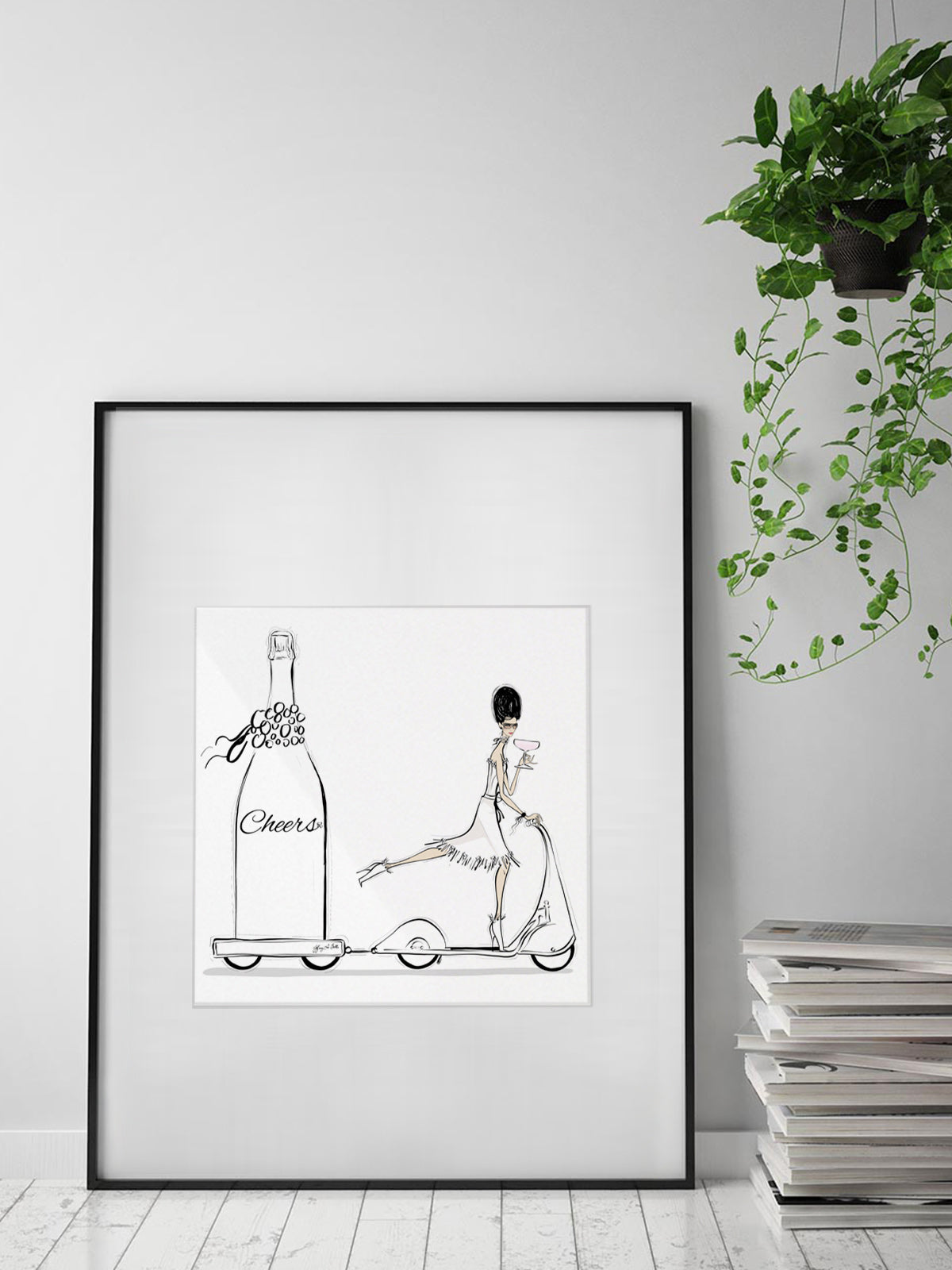 Cheers on Wheels - Illustration - Limited Edition Print - Tiffany La Belle