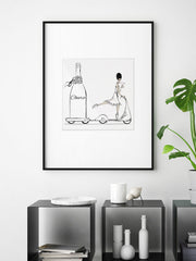 Cheers on Wheels - Illustration - Limited Edition Print - Tiffany La Belle