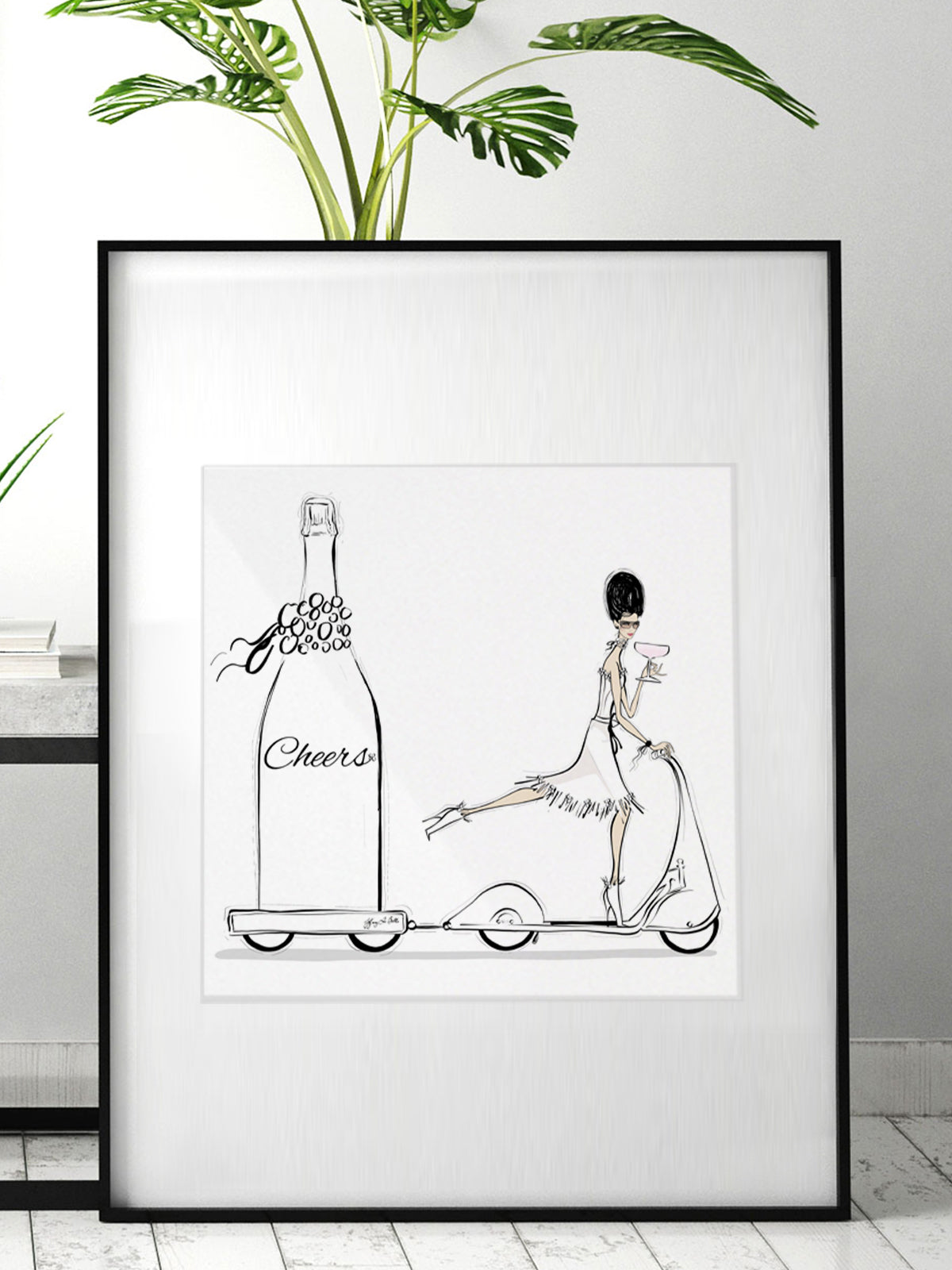 Cheers on Wheels - Illustration - Limited Edition Print - Tiffany La Belle