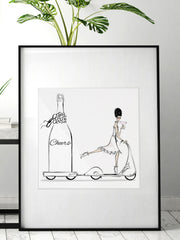Cheers on Wheels - Illustration - Limited Edition Print - Tiffany La Belle