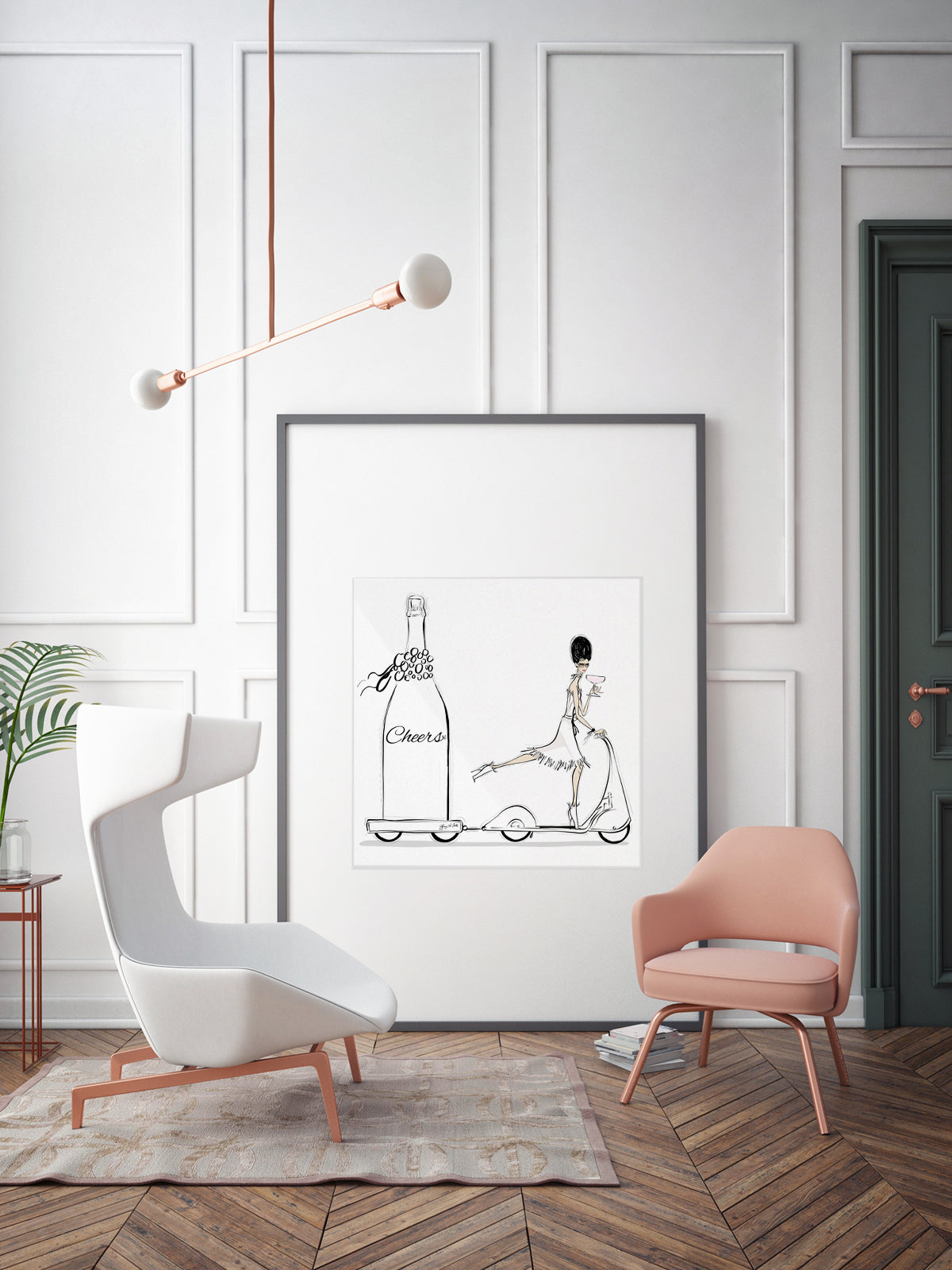 Cheers on Wheels - Illustration - Limited Edition Print - Tiffany La Belle