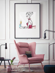 A Champagne Moment - Illustration - Limited Edition Print - Tiffany La Belle