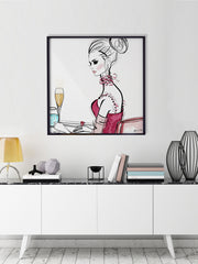 A Champagne Moment - Illustration - Limited Edition Print - Tiffany La Belle