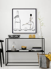 Cheers on Wheels - Illustration - Limited Edition Print - Tiffany La Belle