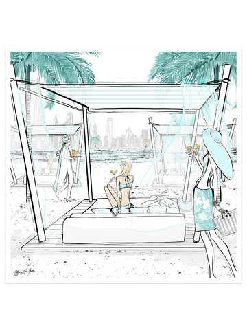 Beach Life Dubai - Illustration - Limited Edition Print - Tiffany La Belle
