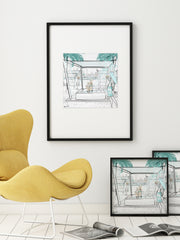 Beach Life Dubai - Illustration - Limited Edition Print - Tiffany La Belle