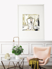 Champagne Dining - Illustration - Limited Edition Print - Tiffany La Belle