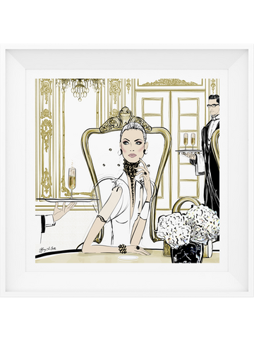 Champagne Dining - Illustration - Limited Edition Print - Tiffany La Belle