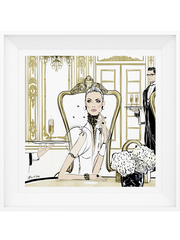 Champagne Dining - Illustration - Limited Edition Print - Tiffany La Belle