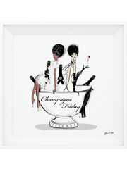 Champagne Friday - Illustration - Limited Edition Print - Tiffany La Belle