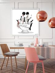 Champagne Friday - Illustration - Canvas Gallery Print - Unframed or Framed - Tiffany La Belle