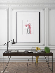 Champagne Bubbles in Elie Saab Floral - Illustration - Limited Edition Print - Tiffany La Belle