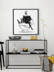 Champagne Darling - Illustration - Limited Edition Print - Tiffany La Belle