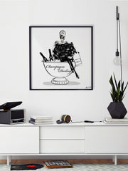 Champagne Darling - Illustration - Limited Edition Print - Tiffany La Belle